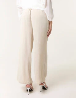 Sparkle Wide Leg Trousers(Stone Sparkle Wide Leg Trousers) -Repertoire Fashion Store bv257218 stone 50433