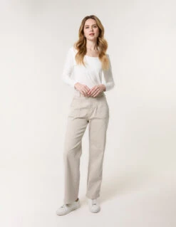 Wide Leg Pocket Trousers(Sand Wide Leg Pocket Trousers)