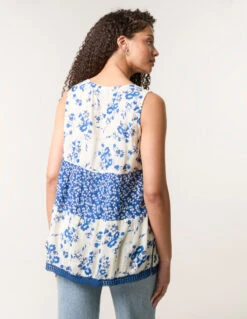 Crochet Mix Button Front Top(Ivory Crochet Mix Button Front Top) -Repertoire Fashion Store bv257411 ivory 51019