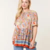 Paisley Tie Front Top(Paisley Tie Front Top) -Repertoire Fashion Store bv257412 multi 54122