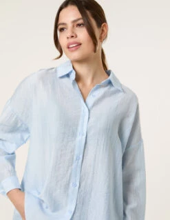 Glitter Shirt(Blue Glitter Shirt) -Repertoire Fashion Store bv257424 blue 63026