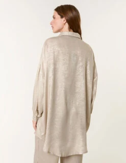Shimmer Oversized Blouse(Shimmer Oversized Blouse) -Repertoire Fashion Store bv257435 champagne 4000