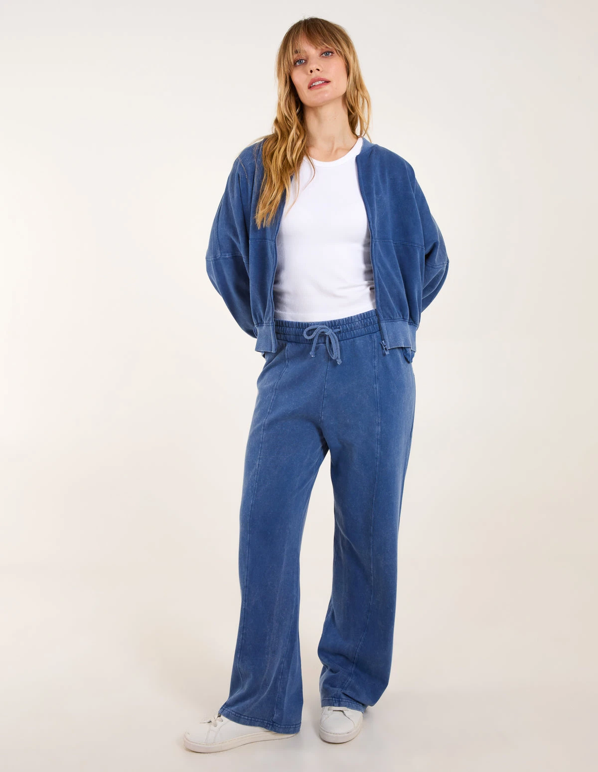 Acid Wash Bomber Jacket & Joggers Set(Denim Acid Wash Bomber Jacket Joggers Set) 2 Acid Wash Bomber Jacket & Joggers Set(Denim Acid Wash Bomber Jacket Joggers Set) - Image 2