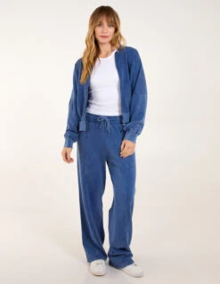 Acid Wash Bomber Jacket & Joggers Set(Denim Acid Wash Bomber Jacket Joggers Set)