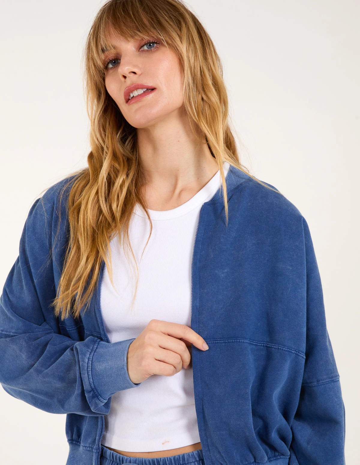 Acid Wash Bomber Jacket & Joggers Set(Denim Acid Wash Bomber Jacket Joggers Set) 3 Acid Wash Bomber Jacket & Joggers Set(Denim Acid Wash Bomber Jacket Joggers Set) - Image 3