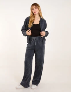 Acid Wash Bomber Jacket & Joggers Set(Charcoal Acid Wash Bomber Jacket Joggers Set)