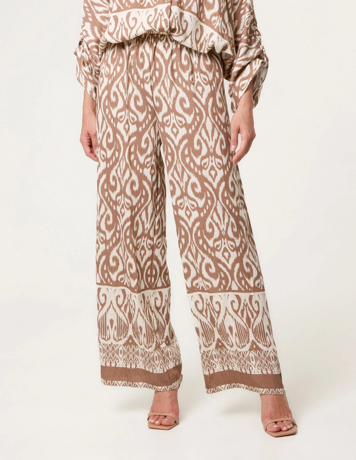 Printed Elasticated Trouser(Mocha Printed Elasticated Trouser) 2 Printed Elasticated Trouser(Mocha Printed Elasticated Trouser) - Image 2