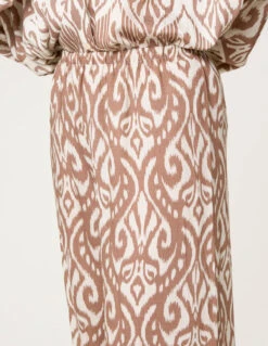 Printed Elasticated Trouser(Mocha Printed Elasticated Trouser) 8 Printed Elasticated Trouser(Mocha Printed Elasticated Trouser) -Repertoire Fashion Store bv258210 mocha 22601