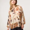 Printed Tie Neck Blouse(Multi Tie Neck Top)