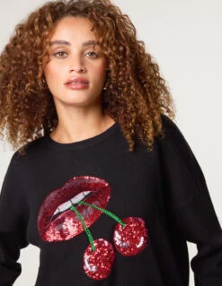 Cherry Lips Jumper(Black Cherry Lips Jumper)