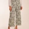 Paisley Wide Leg Trousers -Repertoire Fashion Store bv2664 green 26621