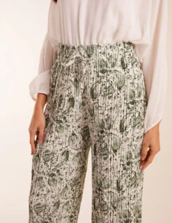 Paisley Wide Leg Trousers -Repertoire Fashion Store bv2664 green 26631