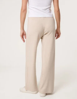 Knitted Wide Leg Trousers(Stone Knitted Wide Leg Trousers) -Repertoire Fashion Store bv3215 stone 23101