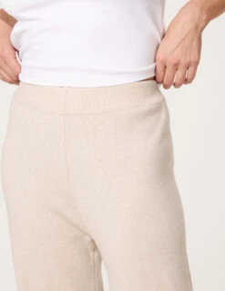 Knitted Wide Leg Trousers(Stone Knitted Wide Leg Trousers) -Repertoire Fashion Store bv3215 stone 23120