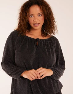 Gypsy Neck Metallic Top