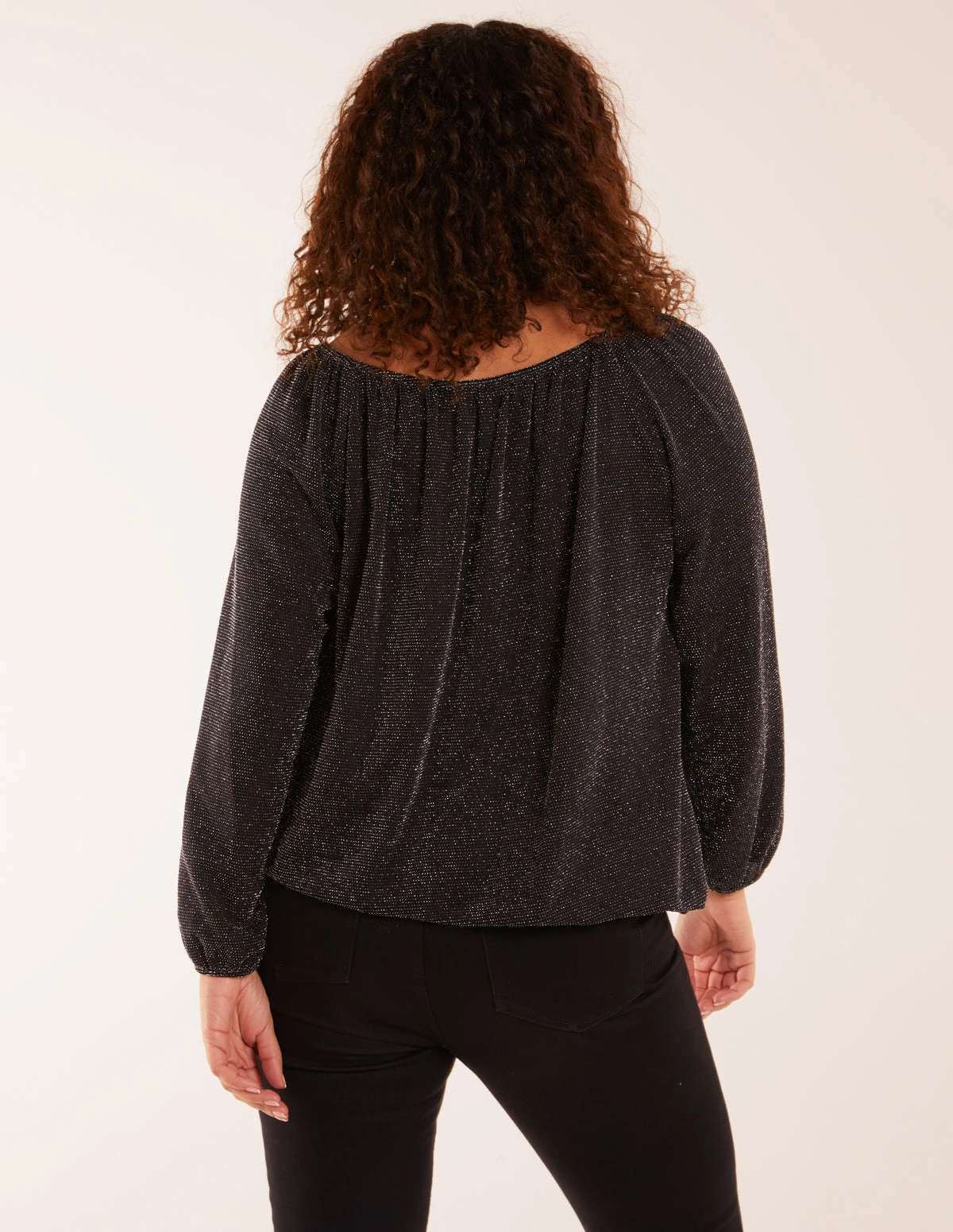 Gypsy Neck Metallic Top 4 Gypsy Neck Metallic Top - Image 4