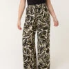 Palm Print Elastic Trousers(Palm Print Elastic Trousers)