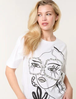 Abstract Girl Print T-Shirt(Abstract Girl Print T Shirt)
