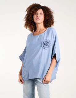 Corsage Top(Blue Corsage Top)