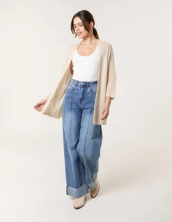 Pointelle Knit Cardigan(Pointelle Knit Cardigan) 5 Pointelle Knit Cardigan(Pointelle Knit Cardigan) -Repertoire Fashion Store bv4816 beige 63309