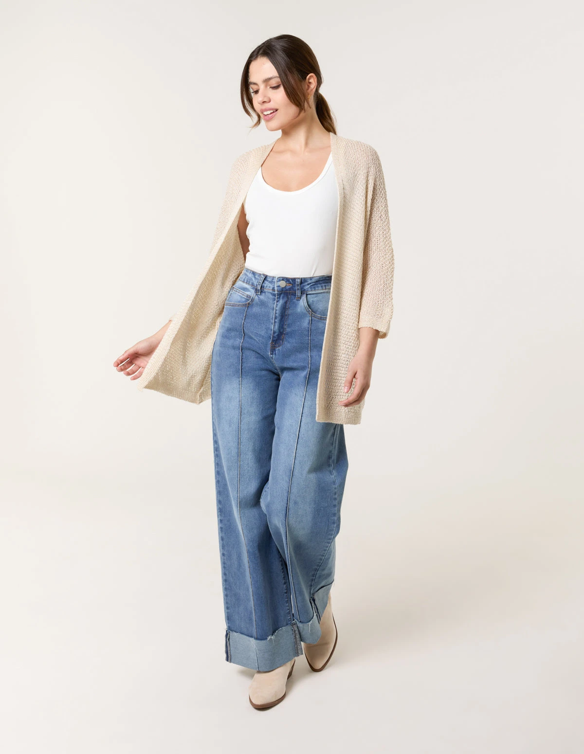 Pointelle Knit Cardigan(Pointelle Knit Cardigan) 2 Pointelle Knit Cardigan(Pointelle Knit Cardigan) - Image 2