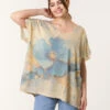 Floral Shimmer Print Knitted Top(Floral Shimmer Print Knitted Top) -Repertoire Fashion Store bv4848 gold 62973