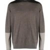 Emporio Armani Mens Colour Block Knit Jumper Brown Taupe -Repertoire Fashion Store emporio armani mens colour block knit jumper brown taupe p43609 278800 image