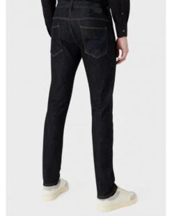 Emporio Armani Mens J06 Slim Fit Embroidered Eagle Jeans, Dark Wash Denim -Repertoire Fashion Store emporio armani mens j06 slim fit embroidered eagle jeans dark wash denim p45122 289160 image