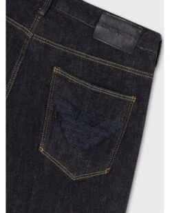 Emporio Armani Mens J06 Slim Fit Embroidered Eagle Jeans, Dark Wash Denim -Repertoire Fashion Store emporio armani mens j06 slim fit embroidered eagle jeans dark wash denim p45122 289166 image