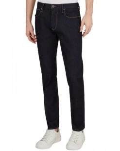Emporio Armani Mens J06 Washed Slim Fit Bronze Rinse Jeans Dark Navy