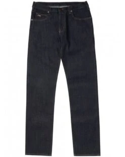 Emporio Armani Mens J45 Regular Fit Cotton Twill Jeans Dark Wash