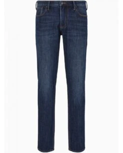 Emporio Armani Mens Power Stretch Slim Fit Jeans Dark Fade