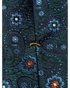 Eton Shirts Mens Dark Green Jacquard Paisley Silk Tie -Repertoire Fashion Store eton shirts mens dark green jacquard paisley silk tie p42181 246178 image