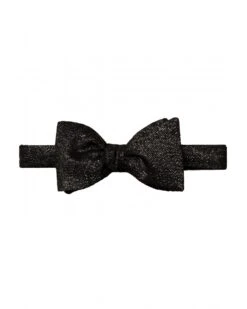 Eton Shirts Mens Glitter Bow Tie Black