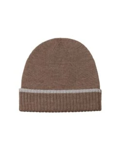 Eton Shirts Mens Knitted Wool Beanie, Brown Hat