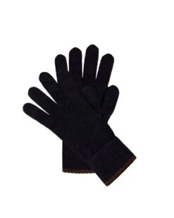 Eton Shirts Mens Navy Blue Knitted Wool Gloves