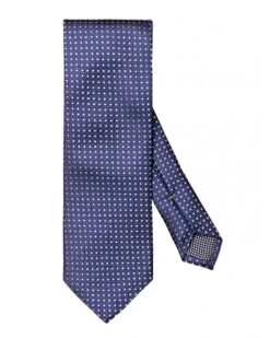 Eton Shirts Mens Navy Micro Geometric Pattern Silk Tie