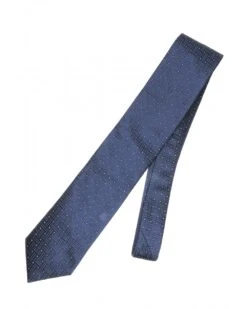 Eton Shirts Mens Pin Dot Basketweave Tie Navy