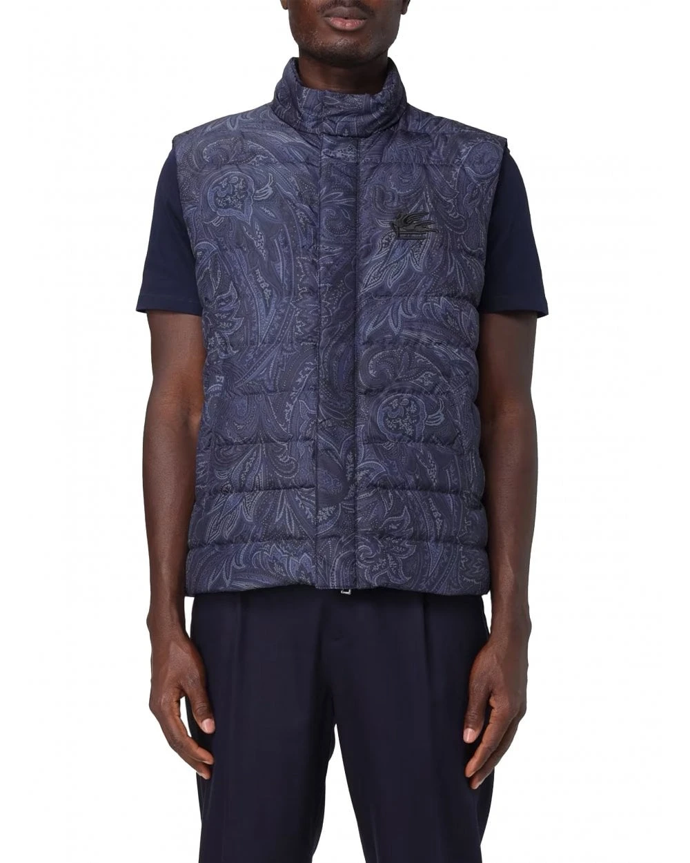 Etro Mens Paisley Gilet Navy 1 Etro Mens Paisley Gilet Navy