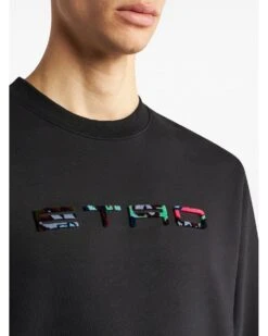 Etro Mens Stitch Logo Sweater Black -Repertoire Fashion Store etro mens stitch logo sweater black p45735 301109 image