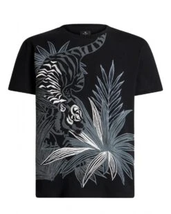 Etro Mens Tiger Print T-Shirt Black