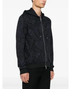Etro Mens Tonal Paisley Hoodie Dark Navy -Repertoire Fashion Store etro mens tonal paisley hoodie dark navy p45737 300673 image