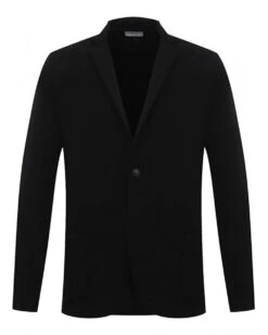 Gran Sasso Mens Honeycomb Blazer Jacket Black