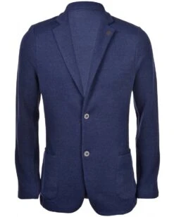 Gran Sasso Mens Maglia Piquet Stretch Blazer Jacket Dark Blue