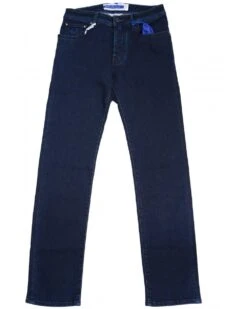 Jacob Cohen Mens Bard Pony Badge Slim Jean Blue Black