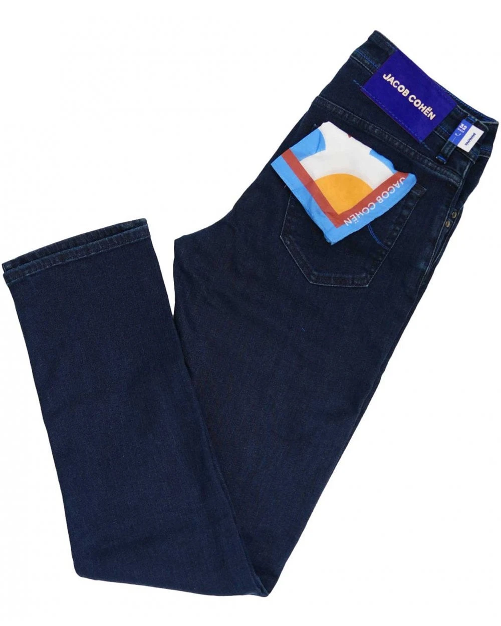 Jacob Cohen Mens Bard Pony Badge Slim Jean Blue Black 2 Jacob Cohen Mens Bard Pony Badge Slim Jean Blue Black - Image 2