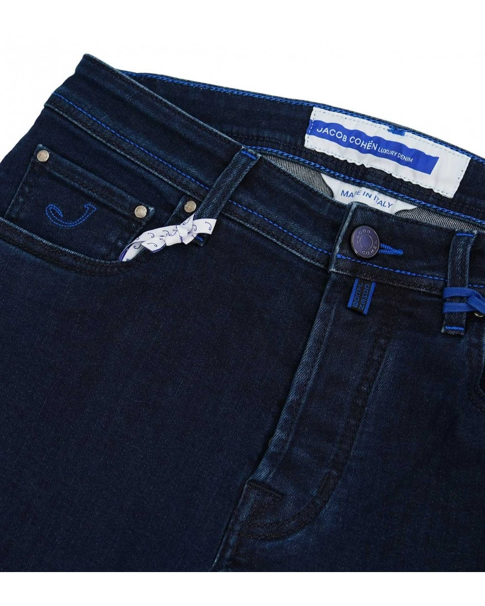 Jacob Cohen Mens Bard Pony Badge Slim Jean Blue Black 3 Jacob Cohen Mens Bard Pony Badge Slim Jean Blue Black - Image 3