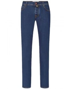 Jacob Cohen Mens Bard Slim Fit Patch Jeans Mid Clean Wash