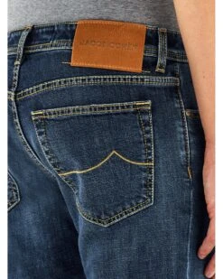 Jacob Cohen Mens Bard Slim Fit Patch Jeans Mid Fade -Repertoire Fashion Store jacob cohen mens bard slim fit patch jeans mid fade p45541 298190 image