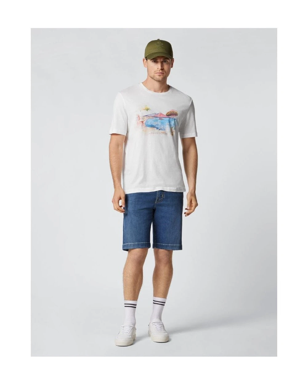 Jacob Cohen Mens Grand Tour Naples T-Shirt White 2 Jacob Cohen Mens Grand Tour Naples T-Shirt White - Image 2